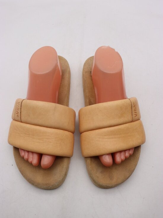 Vibae Shoes - VIBAe Porto Sandals Tan Leather Slides Women's 11 Men's 8 EU 41 Ergonomic Shoes